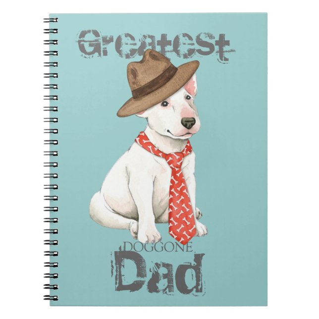Bull Terrier Vater Notizblock (Vorderseite)
