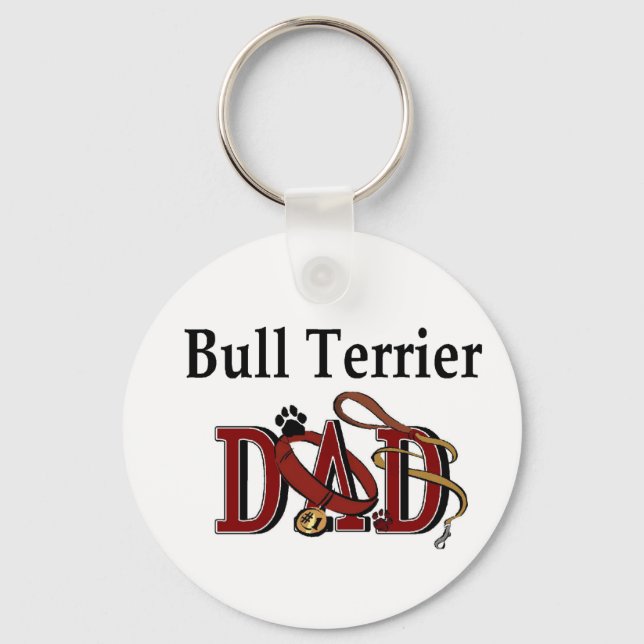 Bull Terrier VATER Schlüsselanhänger (Vorderseite)