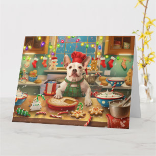 Bull Terrier Weihnachtsbäckerei: Festliches Weihna Karte
