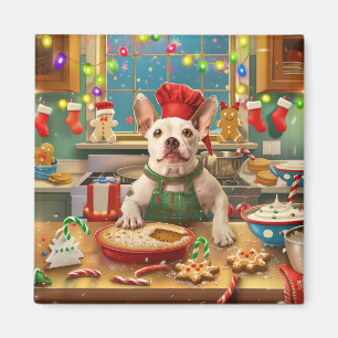 Bull Terrier Weihnachtsbäckerei: Festliches Weihna Magnet
