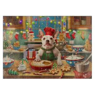 Bull Terrier Weihnachtsbäckerei: Festliches Weihna Schneidebrett