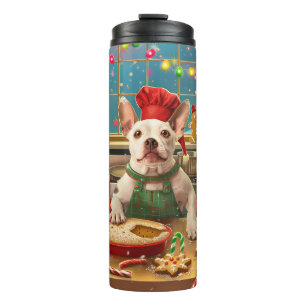 Bull Terrier Weihnachtsbäckerei: Festliches Weihna Thermosbecher