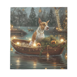 Bull Terrier Weihnachtsfestreise Notizblock