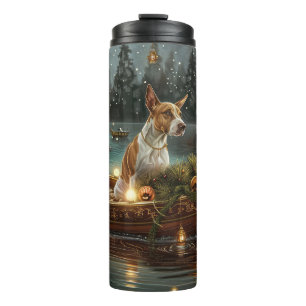 Bull Terrier Weihnachtsfestreise Thermosbecher