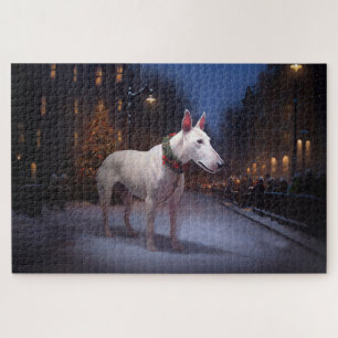Bull Terrier Weihnachtsfestzeit Puzzle