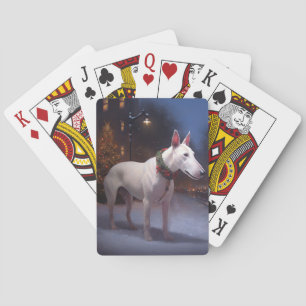 Bull Terrier Weihnachtsfestzeit Spielkarten