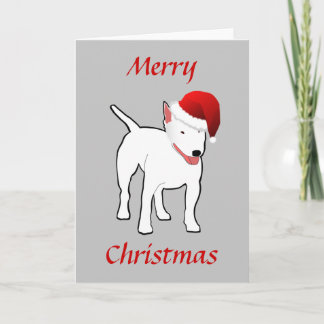 Bull Terrier Weihnachtskarte Feiertagskarte