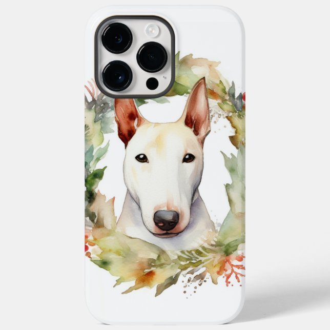 Bull Terrier Weihnachtsmann Case-Mate iPhone Hülle (Rückseite)