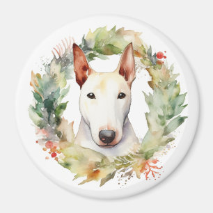 Bull Terrier Weihnachtsmann Magnet