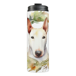 Bull Terrier Weihnachtsmann Thermosbecher