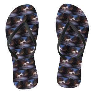 Bull Terrier Weihnachtssaison Flip Flops