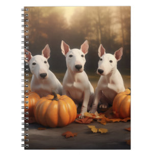 Bull Terrier Welpe Autumn Delight Pumpkin Notizblock