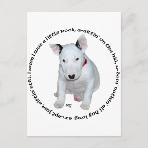 Bull Terrier Welpen-Liederchen Postkarte