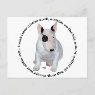 Bull Terrier Welpen-Liederchen Postkarte