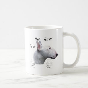 Bull Terrier (wht) History Design Kaffeetasse