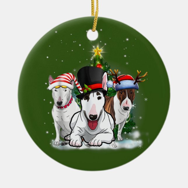 Bull Terriers Keramik Ornament (Vorne)