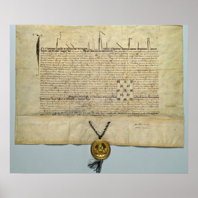 Bull von Charles IV Heiliger römischer Kaiser Poster (Vorne)