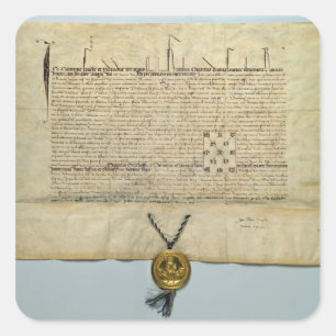 Bull von Charles IV Heiliger römischer Kaiser Quadratischer Aufkleber