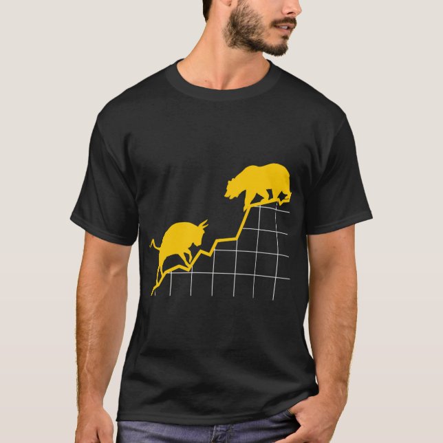 Bull VS Bear I Aktienkurs Etf Hauptstadt T-Shirt (Vorderseite)