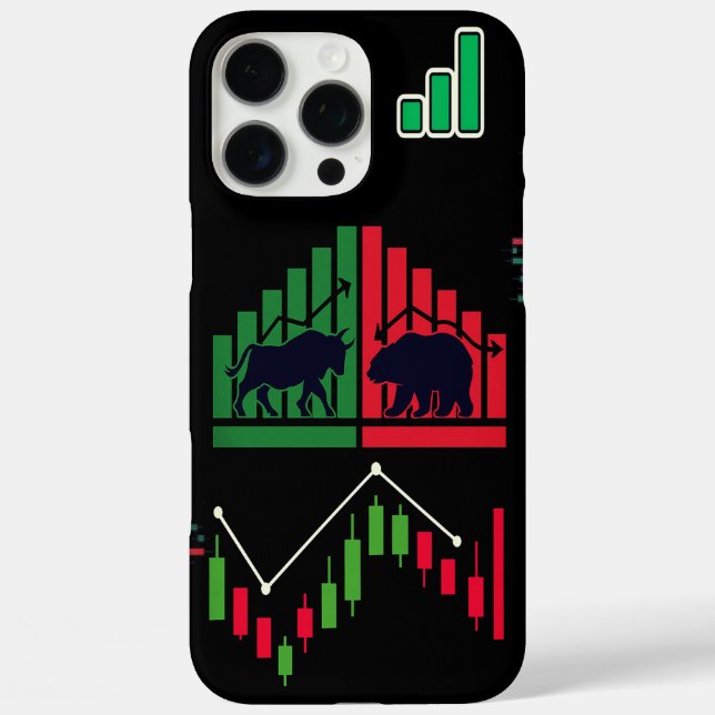 Bull vs Bear iPhone Case - VYBE CORE Stock Market (Rückseite)