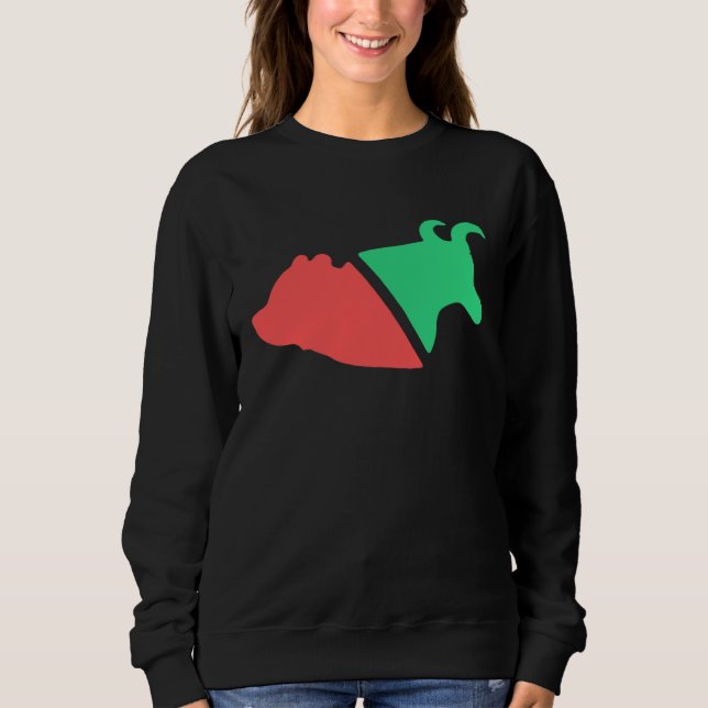 Bull vs Bear Stock Investor & Trader in Finance Sweatshirt (Vorderseite)