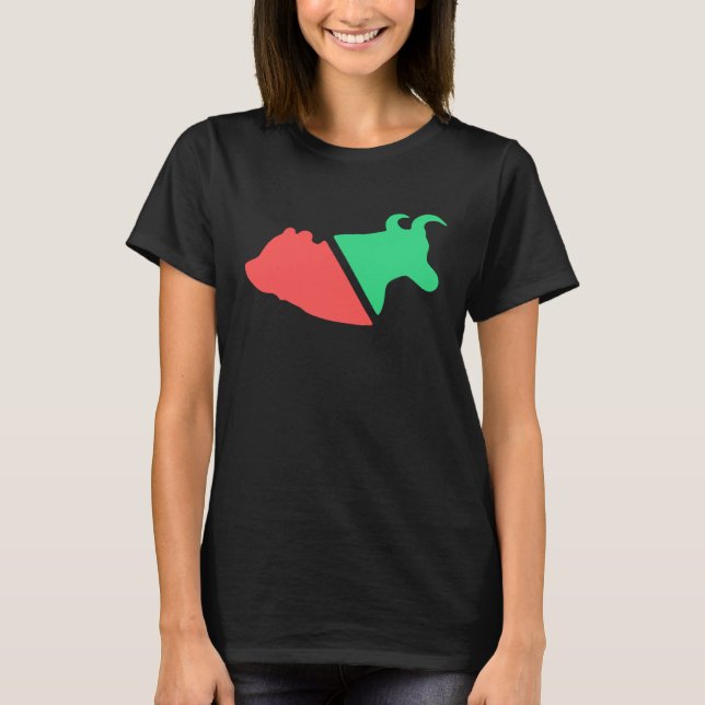 Bull vs Bear Stock Investor & Trader in Finance T-Shirt (Vorderseite)