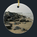 Bullards Beach State Park, Bandon, Oregon Keramik Ornament<br><div class="desc">Over Labor Day Weekend in 2017,  we went to Bandon,  Oregon at the Bullards Beach State Park. We explored at the jetty by the Kokain River & Lighthouse. It was smoky due to the nearby wildfires in Southern Oregon,  but was still a very fun spot to see!</div>