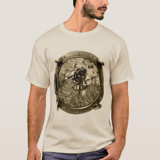 Bullaugenansicht eines Tauchers mit einem Mark V-T T-Shirt
