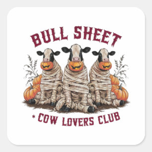 Bullblech,Kuhlieblings Club Quadratischer Aufkleber
