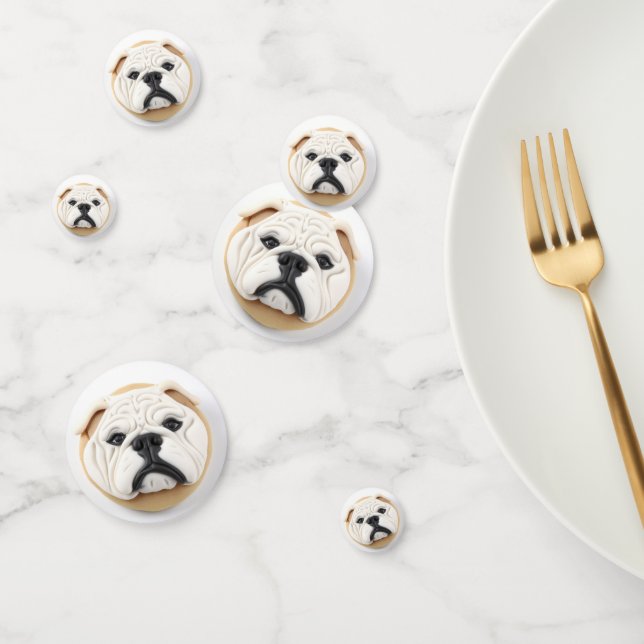 Bulldog 3D Inspiriert Konfetti (Gruppe)