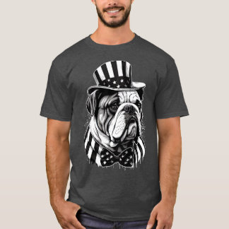 Bulldog 4. Juli 7 T-Shirt