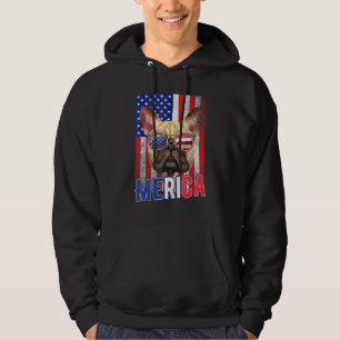 Bulldog 4. Juli Jungs Kinder Sonnenbrille Usa Welp Hoodie