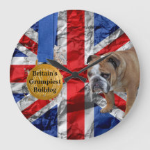 Bulldog-Acrylic-Wall-Uhr