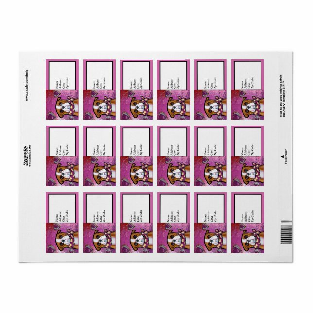 Bulldog Adressaufkleber (Vorne)