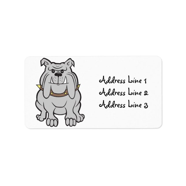 Bulldog-Adressetikett Adressaufkleber (Vorne)