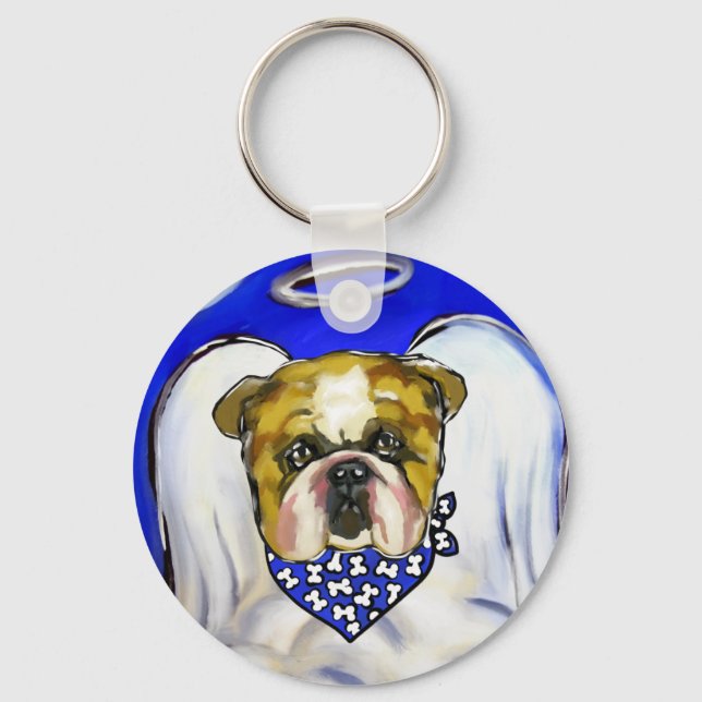 Bulldog Angel Schlüsselanhänger (Vorderseite)