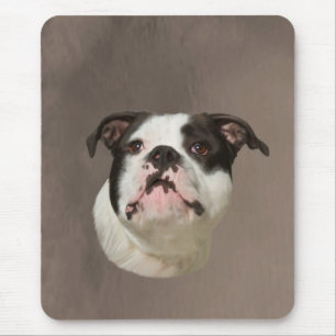 Bulldog Aquarellmalerei Mousepad