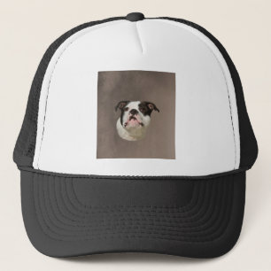 Bulldog Aquarellmalerei Truckerkappe