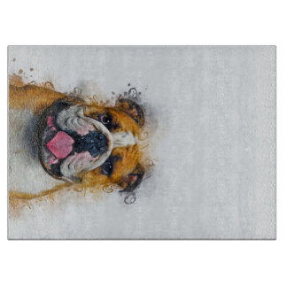 Bulldog Art English Bulldog Lover Gift Idee Schneidebrett