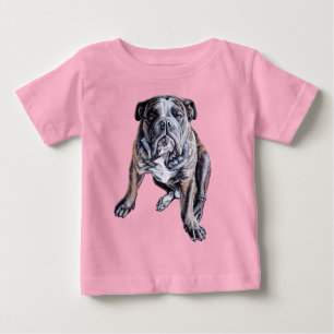 Bulldog Art Shirt Baby Bulldog T - Shirt & Onepiec