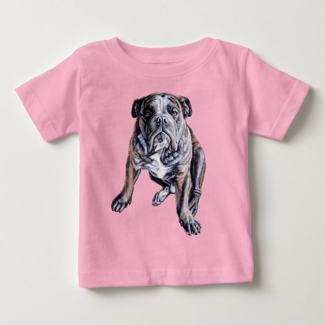 Bulldog Art Shirt Baby Bulldog T - Shirt & Onepiec (Vorderseite)