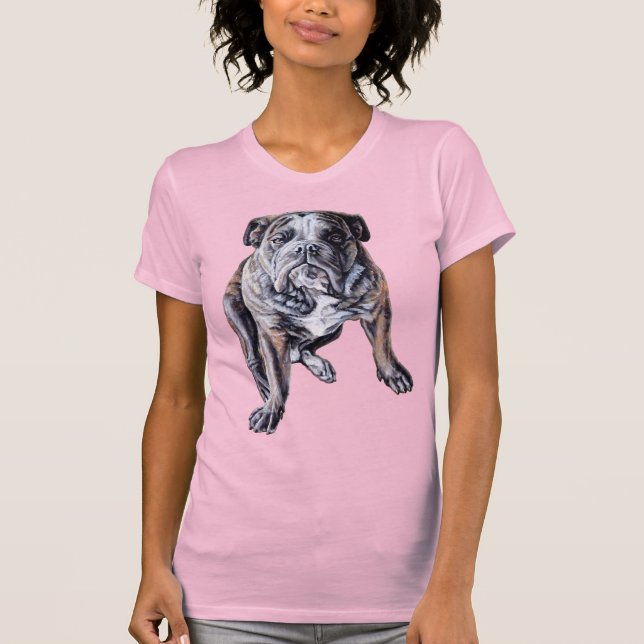 Bulldog Art T - Shirt English Bulldog Shirt Women' (Vorderseite)