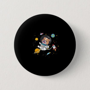 Bulldog Astronaut Button