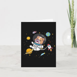 Bulldog Astronaut Karte