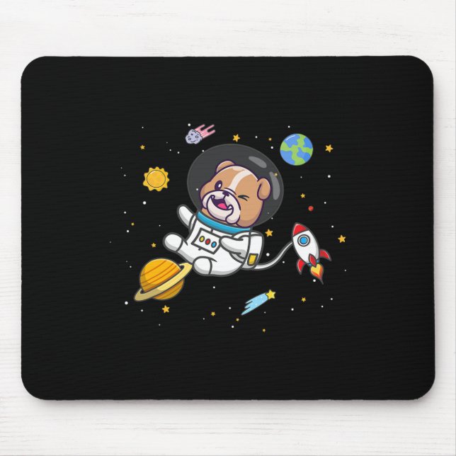 Bulldog Astronaut Mousepad (Vorne)