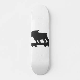 Bulldog auf einem Skateboard - Farbe für Hintergr