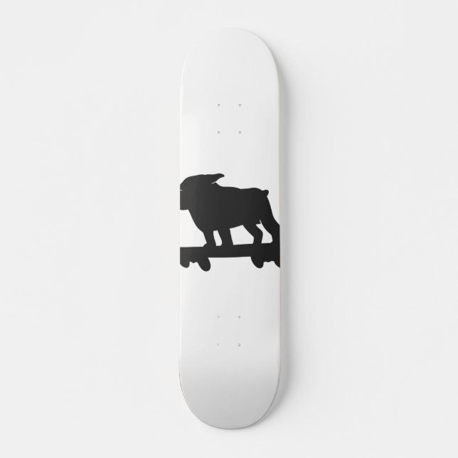 Bulldog auf einem Skateboard - Farbe für Hintergru (Vorne)