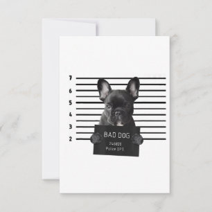 Bulldog Bad Dog Gefängnis Frenchie Dog Mama Lover RSVP Karte