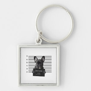 Bulldog Bad Dog Gefängnis Frenchie Dog Mama Lover Schlüsselanhänger