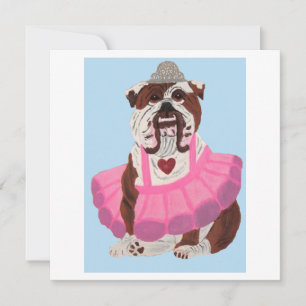 Bulldog-Ballerina Feiertagskarte